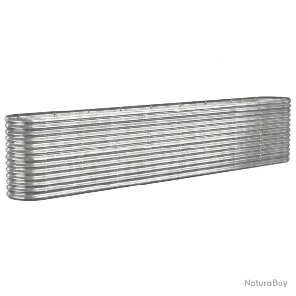 Jardinire bac lit surlev plantes fleurs terrasse jardin de jardin acier enduit de poudre argent