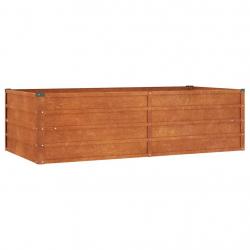 Jardinière bac lit surélevé plantes fleurs terrasse jardin de jardin rouillé 160 x 80 x 45 cm acier