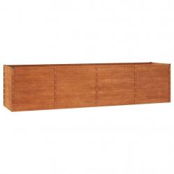 Jardinière bac lit surélevé plantes fleurs terrasse jardin de jardin rouillé 320 x 80 x 77 cm acier