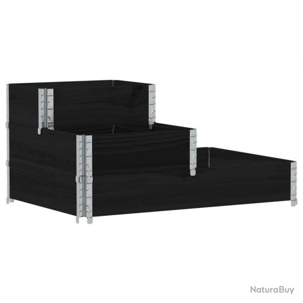 Jardinire bac lit surlev plantes fleurs terrasse jardin  3 niveaux 120 x 80 cm bois de pin mass