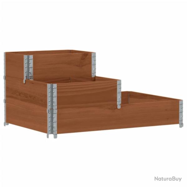 Jardinire bac lit surlev plantes fleurs terrasse jardin  3 niveaux 120 x 80 cm bois pin massif