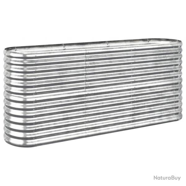 Jardinire bac lit surlev plantes fleurs terrasse jardin de jardin acier enduit de poudre argent