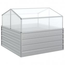 Jardinière bac lit surélevé plantes fleurs terrasse jardin de jardin avec serre 100 x 100 x 85 cm a