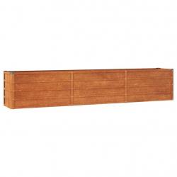 Jardinière bac lit surélevé plantes fleurs terrasse jardin de jardin rouillé 240 x 40 x 45 cm acier