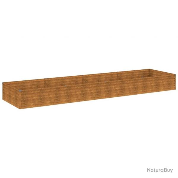 Jardinire bac lit surlev plantes fleurs terrasse jardin de jardin 387 x 100 x 36 cm acier corten
