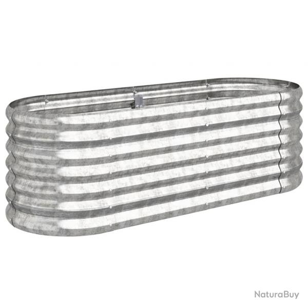 Jardinire bac lit surlev plantes fleurs terrasse jardin de jardin acier enduit de poudre argent