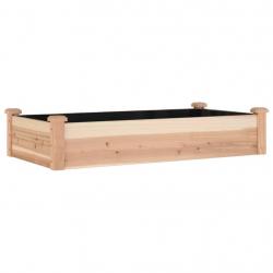 Jardinière bac lit surélevé plantes fleurs terrasse jardin de jardin doublure 120 x 60 x 25 cm bois