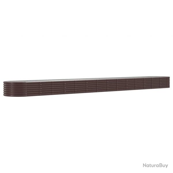 Jardinire bac lit surlev plantes fleurs terrasse jardin de jardin acier enduit de poudre marron