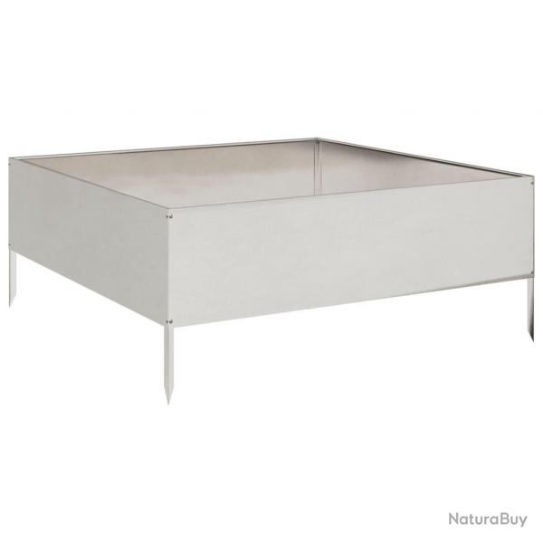 Jardinire bac lit surlev plantes fleurs terrasse jardin de jardin 100 x 100 x 25 cm acier inoxyd