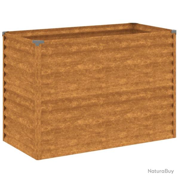 Jardinire bac lit surlev plantes fleurs terrasse jardin de jardin 100 x 50 x 69 cm acier corten