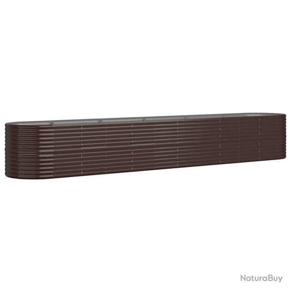 Jardinire bac lit surlev plantes fleurs terrasse jardin de jardin acier enduit de poudre marron