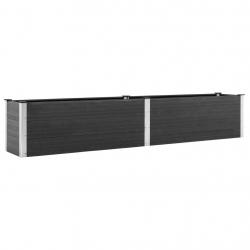 Jardinière bac lit surélevé plantes fleurs terrasse jardin de jardin 200 x 50 x 54 cm WPC gris 02_0