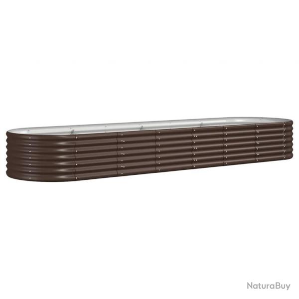Jardinire bac lit surlev plantes fleurs terrasse jardin de jardin acier enduit de poudre marron