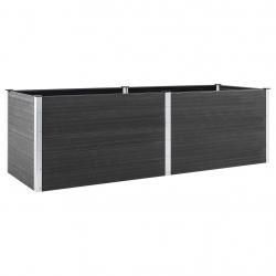 Jardinière bac lit surélevé plantes fleurs terrasse jardin de jardin 200 x 50 x 91 cm WPC gris 02_0