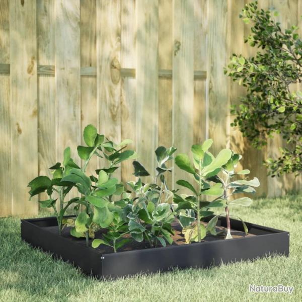 Jardinire bac lit surlev plantes fleurs terrasse jardin de jardin 100 x 100 x 26 cm acier anthra