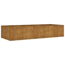 Jardini&egrave;re bac lit sur&eacute;lev&eacute; plantes fleurs terrasse jardin de jardin 200 x 80 x 40 cm acier corten