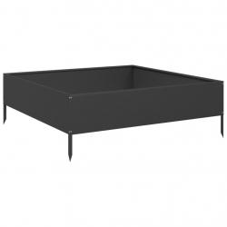 Jardinière bac lit surélevé plantes fleurs terrasse jardin de jardin 100 x 100 x 33,5 cm acier noir