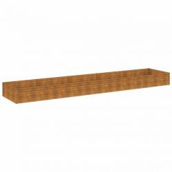 Jardinière bac lit surélevé plantes fleurs terrasse jardin de jardin 482 x 100 x 36 cm acier corten