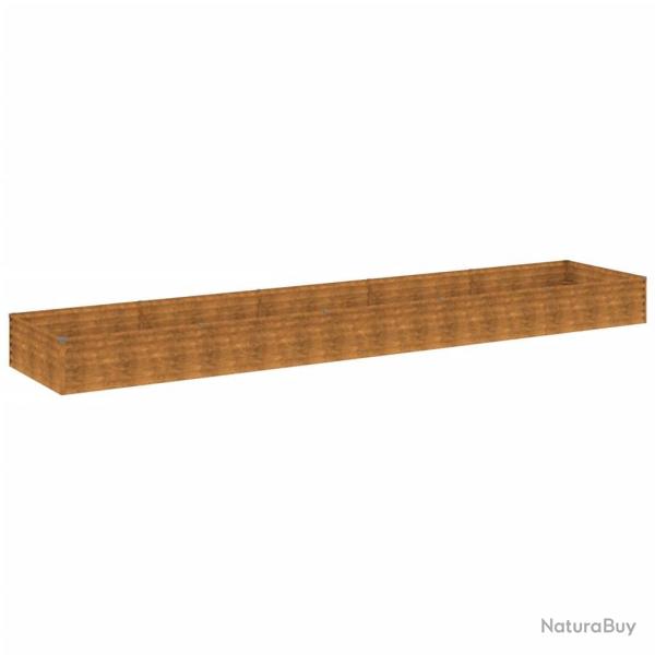 Jardinire bac lit surlev plantes fleurs terrasse jardin de jardin 482 x 100 x 36 cm acier corten