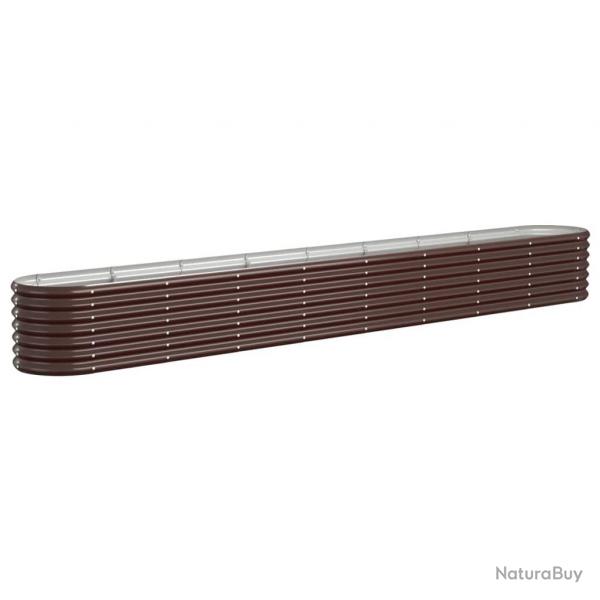 Jardinire bac lit surlev plantes fleurs terrasse jardin de jardin acier enduit de poudre marron
