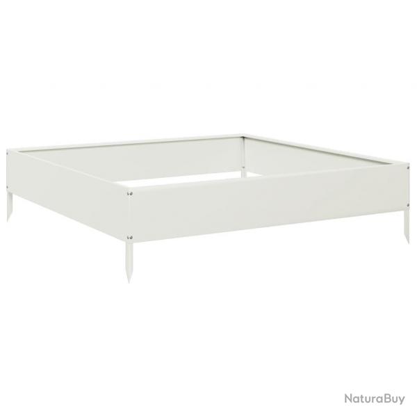 Jardinire bac lit surlev plantes fleurs terrasse jardin de jardin 100 x 100 x 26 cm acier blanc