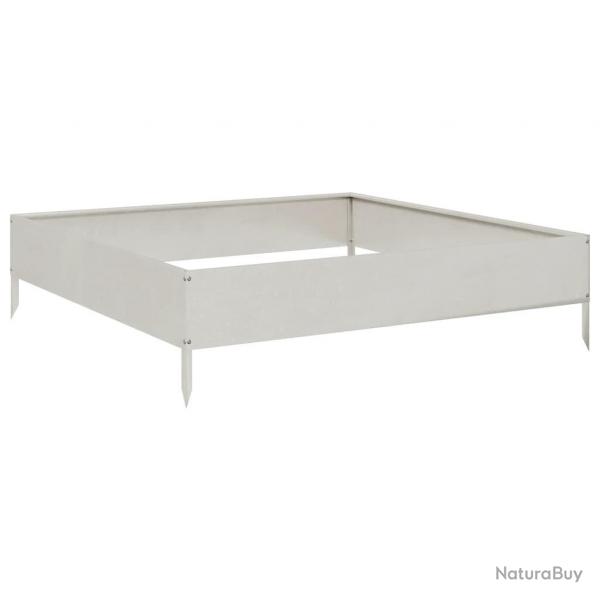 Jardinire bac lit surlev plantes fleurs terrasse jardin de jardin 100 x 100 x 26 cm acier inoxyd