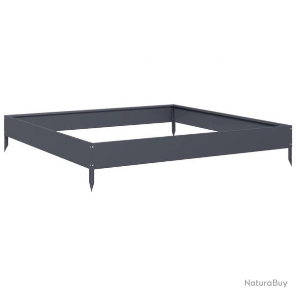 Jardinire bac lit surlev plantes fleurs terrasse jardin de jardin 100 x 100 x 18,5 cm acier anth
