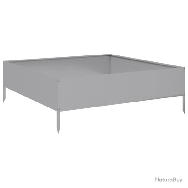 Jardinire bac lit surlev plantes fleurs terrasse jardin de jardin 100 x 100 x 33,5 cm acier inox