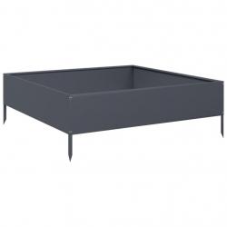 Jardinière bac lit surélevé plantes fleurs terrasse jardin de jardin 100 x 100 x 33,5 cm acier anth