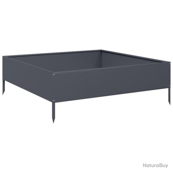 Jardinire bac lit surlev plantes fleurs terrasse jardin de jardin 100 x 100 x 33,5 cm acier anth