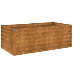 Jardinière bac lit surélevé plantes fleurs terrasse jardin de jardin 100 x 50 x 36 cm acier corten