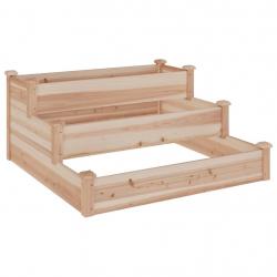 Jardinière bac lit surélevé plantes fleurs terrasse jardin de jardin 120 x 120 x 56 cm bois massif