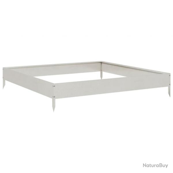 Jardinire bac lit surlev plantes fleurs terrasse jardin de jardin 100 x 100 x 18,5 cm acier inox
