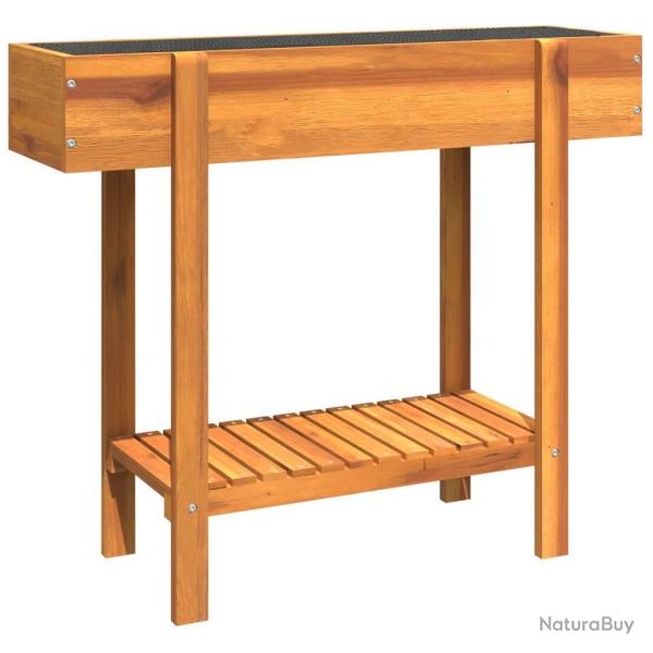 Jardinire bac lit surlev plantes fleurs terrasse jardin de jardin 90 x 30 x 75 cm bois massif ac