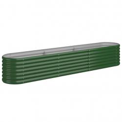 Jardinière bac lit surélevé plantes fleurs terrasse jardin de jardin acier enduit de poudre 224 x 4
