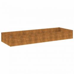 Jardinière bac lit surélevé plantes fleurs terrasse jardin de jardin 291 x 100 x 36 cm acier corten