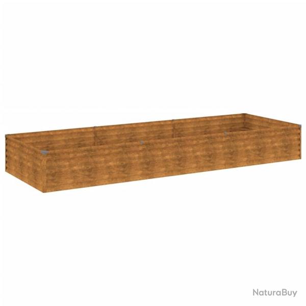 Jardinire bac lit surlev plantes fleurs terrasse jardin de jardin 291 x 100 x 36 cm acier corten