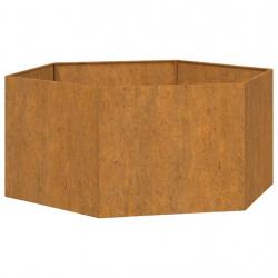 Jardinière bac lit surélevé plantes fleurs terrasse jardin Rouillé 90 x 90 x 45 cm acier corten mar