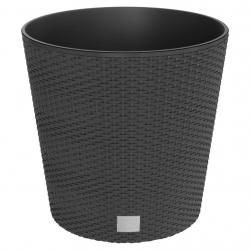 Jardinière bac lit surélevé plantes fleurs terrasse jardin et intérieur amovible 35 /37,5 L rotin P