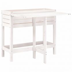 Jardinière bac lit surélevé plantes fleurs terrasse jardin de jardin avec plateau pliant bois pin m