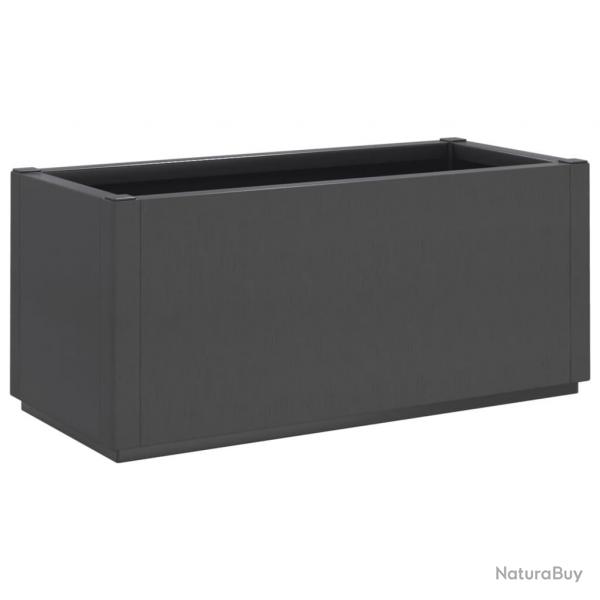 Jardinire bac lit surlev plantes fleurs terrasse jardin fonc 80 x 36 x 35 cm PP gris 02_0038621