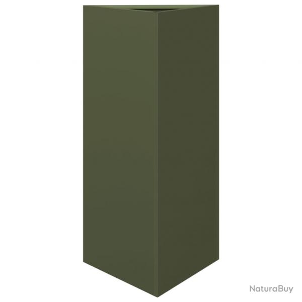 Jardinire bac lit surlev plantes fleurs terrasse jardin olive triangulaire 40 x 34,5 x 70 cm aci