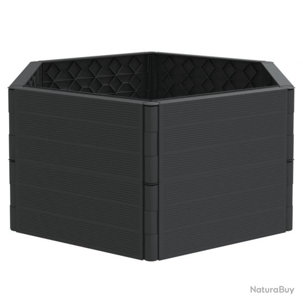 Jardinire bac lit surlev plantes fleurs terrasse jardin PP anthracite 02_0038715