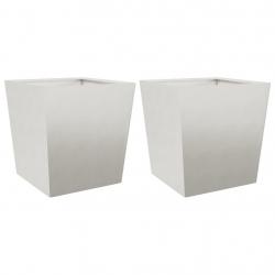 Jardinière bac lit surélevé plantes fleurs jardin terrasses lot de 2 50 x 50 x 50 cm acier inoxydab