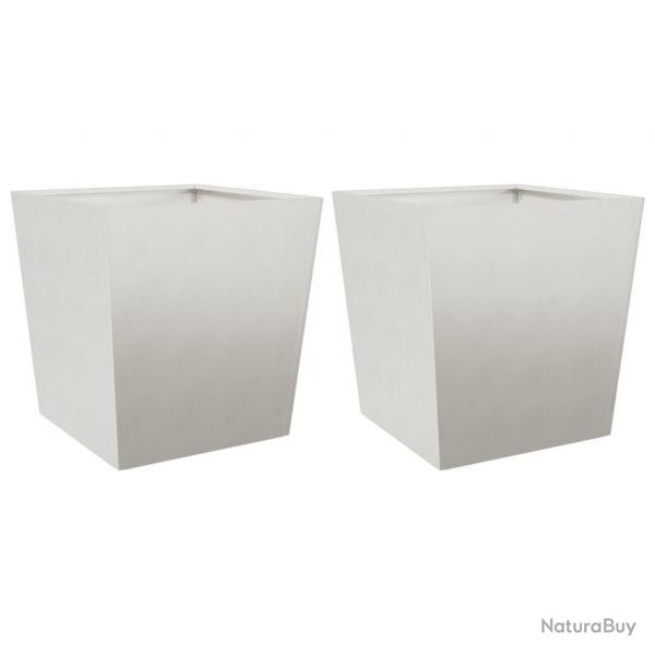 Jardinire bac lit surlev plantes fleurs jardin terrasses lot de 2 50 x 50 x 50 cm acier inoxydab