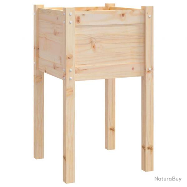 Jardinire bac lit surlev plantes fleurs terrasse jardin d'extrieur 40 x 40 x 70 cm bois de pin