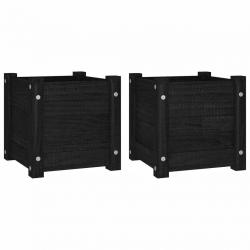 Jardinière bac lit surélevé plantes fleurs jardin terrasses d'extérieur lot de 2 31 x 31 x 31 cm bo