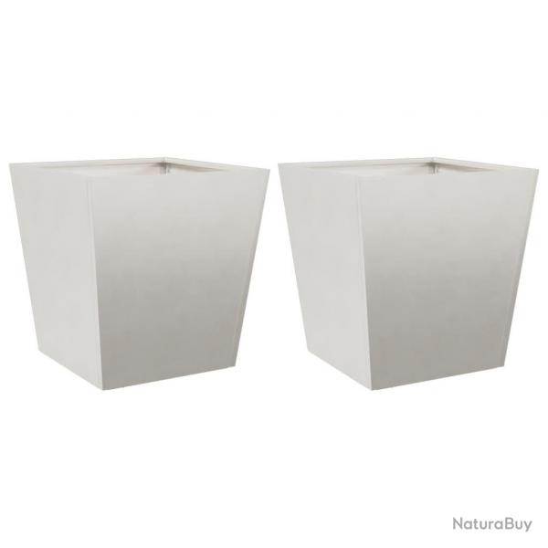 Jardinire bac lit surlev plantes fleurs jardin terrasses lot de 2 40 x 40 x 40 cm acier inoxydab