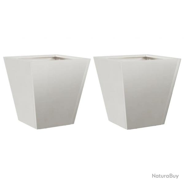 Jardinire bac lit surlev plantes fleurs jardin terrasses lot de 2 30 x 30 x 30 cm acier inoxydab