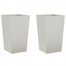 Jardinière bac lit surélevé plantes fleurs jardin terrasses lot de 2 45 x 45 x 75 cm acier inoxydab